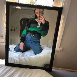Green stripped rugby shirt